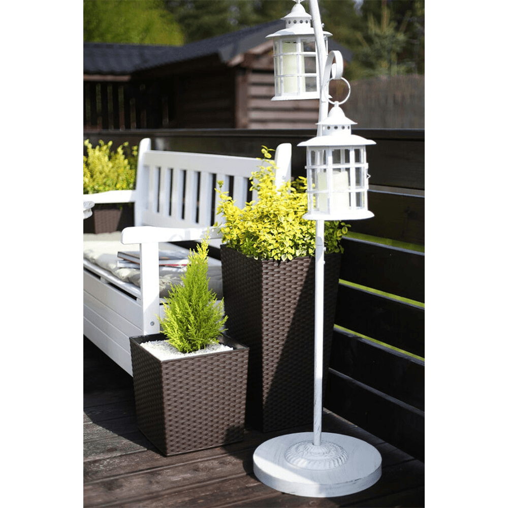 ქოთანი ყვავილის Lamela JUKA rattan planter mocha 25x25 სმ