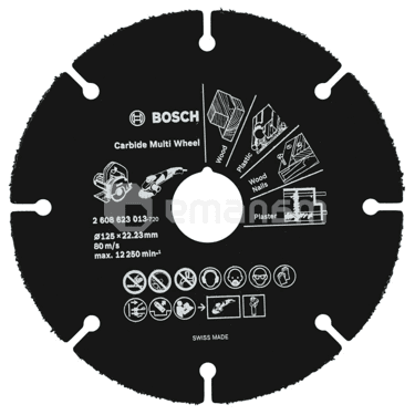 სახერხი დისკი ხისთვის Bosch 2608623013 125x1x22.23 მმ
