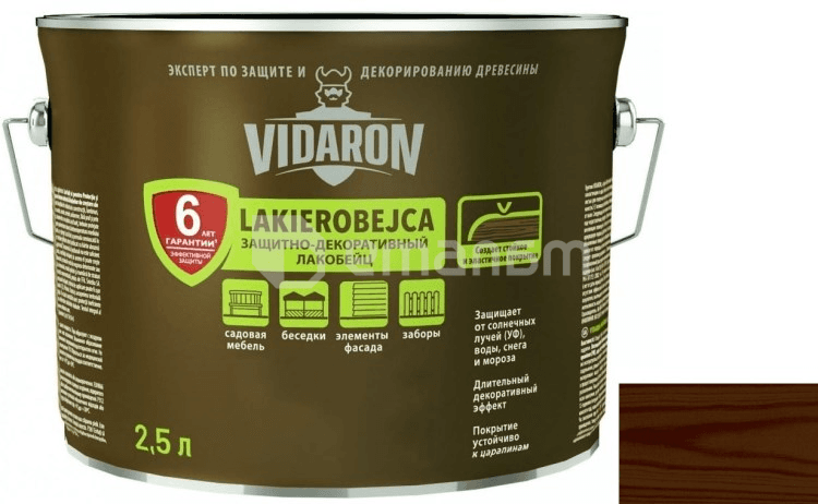 გასაჟღენთი ხის Vidaron Lakobeyc 2.5 ლ L09 ინდური პალისანდრი