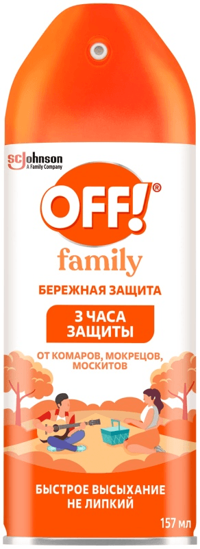 კოღოს საწინააღმდეგო სპრეი OFF family 157 მლ