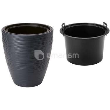 ქოთანი ყვავილის FORM-PLASTIC Gobi 30 anthracite