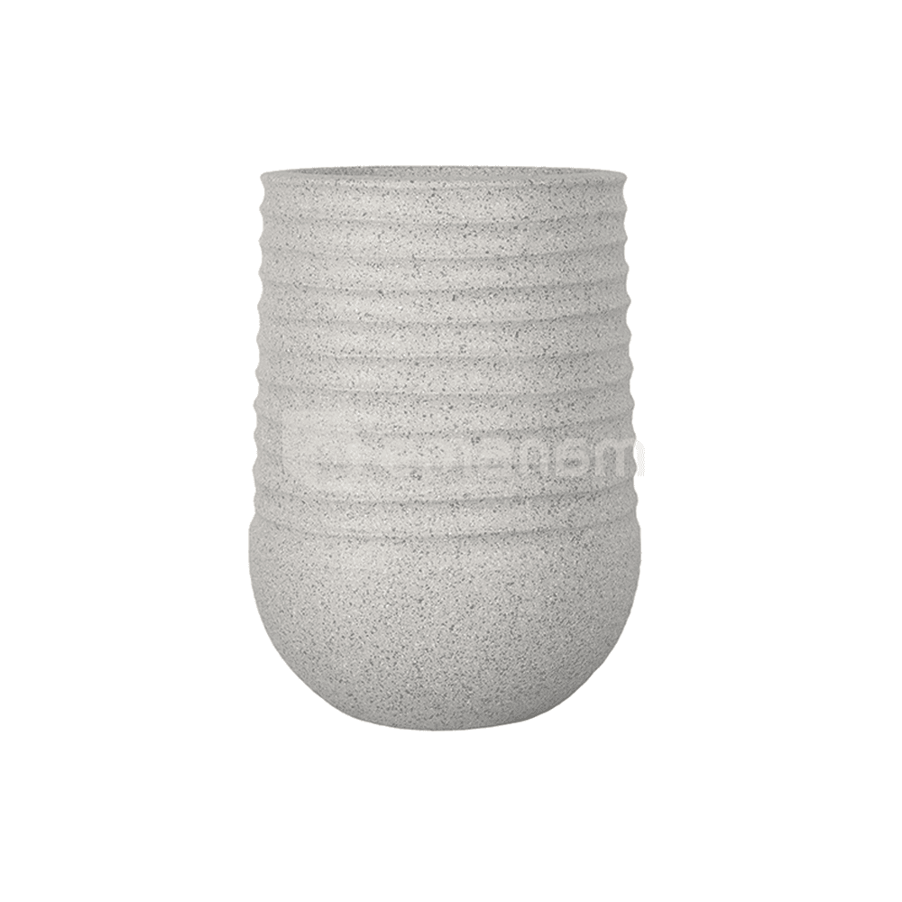 კერამიკული ქოთანი Mega Collections Titan Heron Egg Vase Rib Beige D53H70