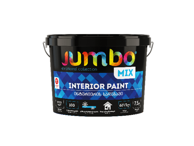 Jumbo Mix ინტერიერის საღებავი თეთრი	4კგ