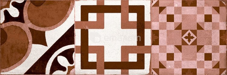 კაფელი Super Ceramica Hydra Decor Rojo 200x600 მმ