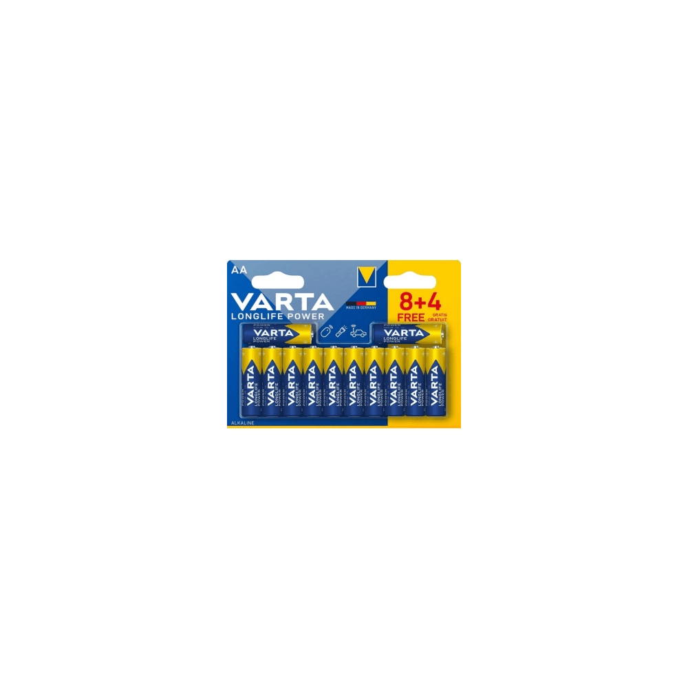 ელემენტი VARTA Longlife Power AA LR6 1.5V Alkaline  (8+4)