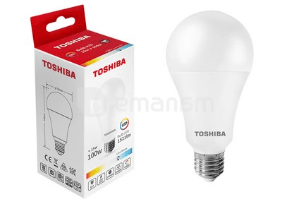 შუქდიოდური ნათურა Toshiba A70 6500K 15W E27