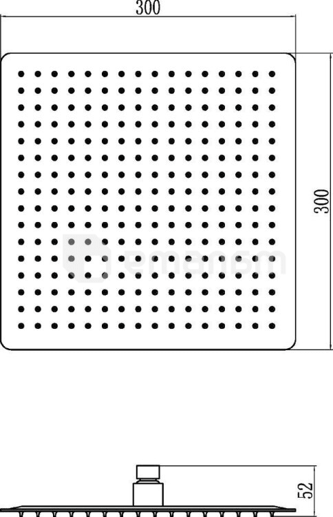 ტროპიკული შხაპის სახაპელა Ledeme RL014-30 30x30