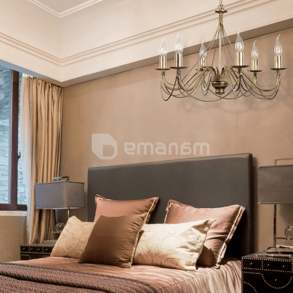 ჭაღი EMIBIG TORI 6 E14 h750 L630 ოქროსფერი 170/6