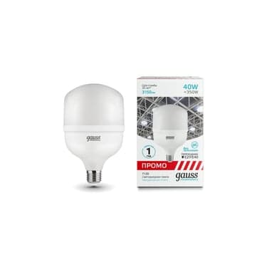 ნათურაT120 40W 3150lm 4100K E27/E40 Promo  Gauss Elementary