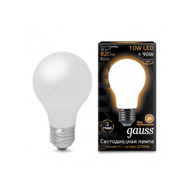 ლედ ნათურა Filament A60 E27 10W 4100К  - 102802210