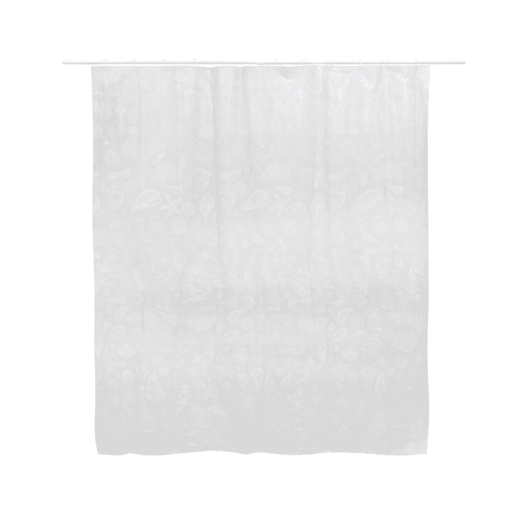 აბაზანის ფარდა კაუჭებით Bisk Mare Basic Multi 180x200 სმ