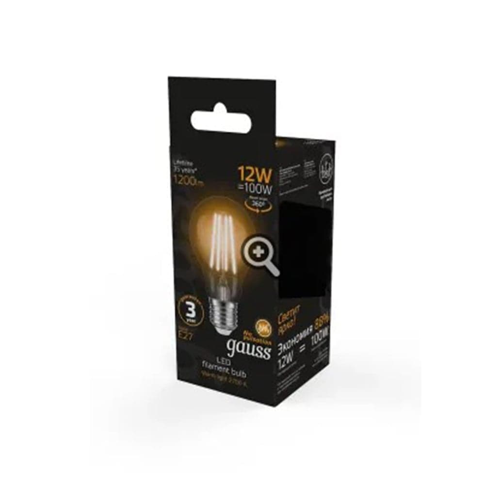 ლედ ნათურა Filament A60 E27 12W 2700К - 102902112