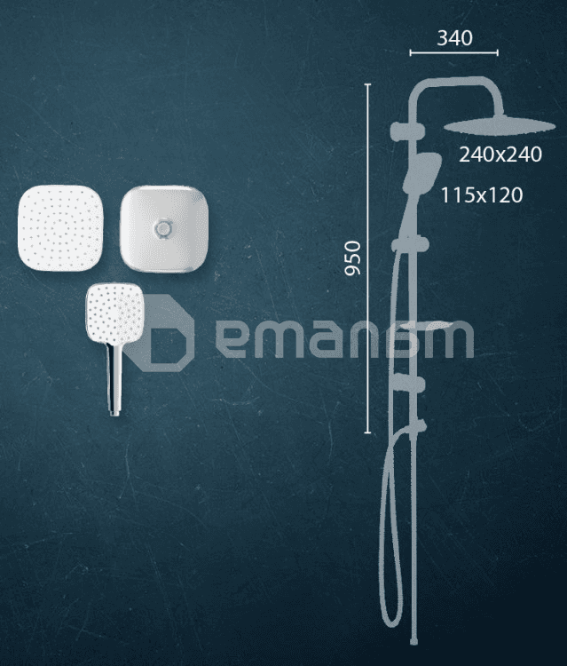 საშხაპე სისტემა Valtemo Aqua Chrome VS-5150