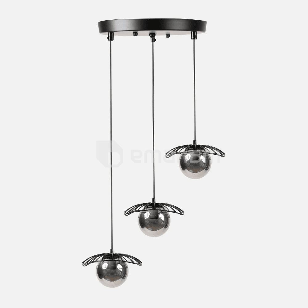 საკიდი New Light 3 E27 შავი MMD0293-3A 1653/01/3634