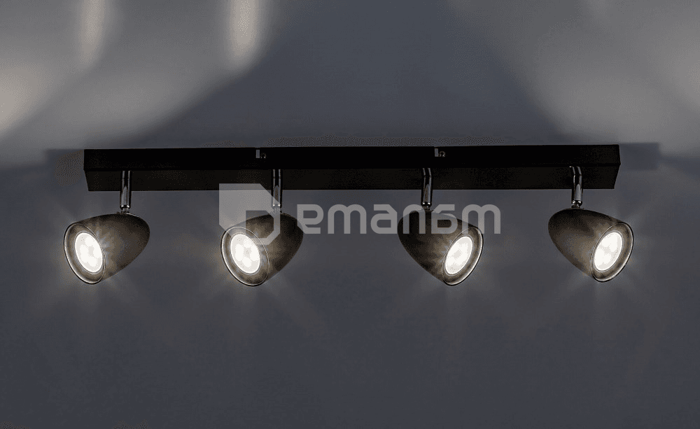 სპოტი Rabalux Perico 4 GU10 h150 L600 შავი