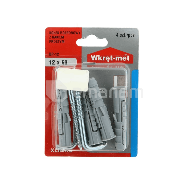 დიუბელი კავით 90° Wkret-met BP-12 12x60/75 მმ 4 ც