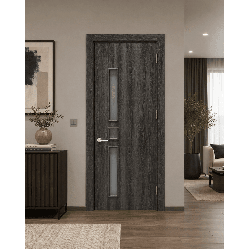 კარის ბლოკი Omis EKOSHPON Comfort 34x700x2150 მმ ვენგე სატინის მინით