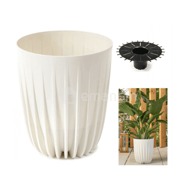 ქოთანი ყვავილის Lamela MIRA 250 recycled planter - cream