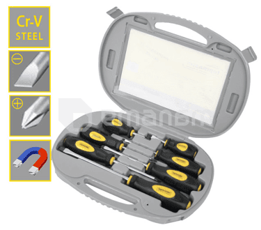 სახრახნისების ნაკრები Topmaster CR-V TMP 225104 7 ც
