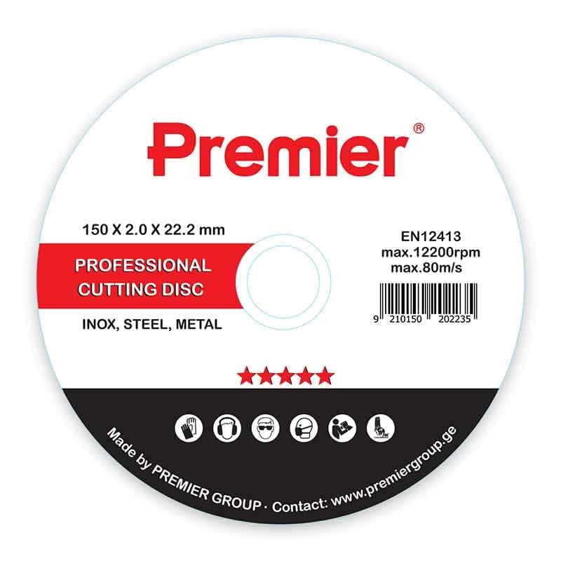 Premier ლითონის საჭრელი დისკი 150 x 2.0 x 22 მმ 