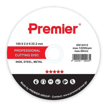Premier ლითონის საჭრელი დისკი 150 x 2.0 x 22 მმ 