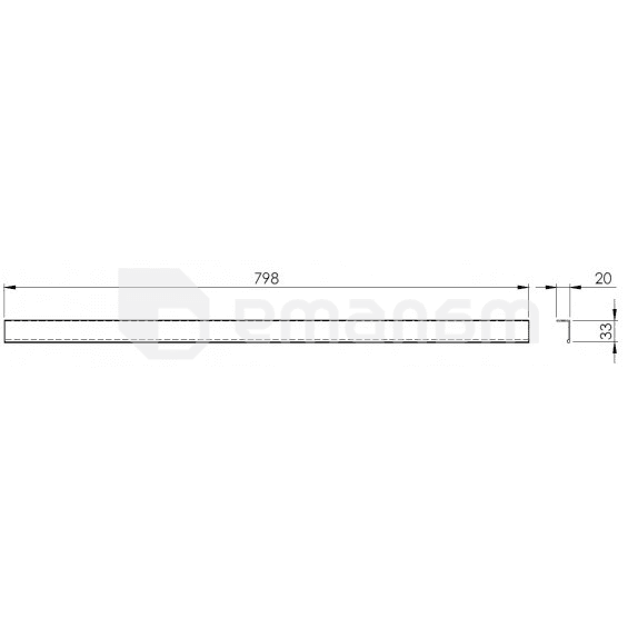 ავეჯის სახელური  Elita LOOK CHROM 80 1 PC. (L-798/R-758)