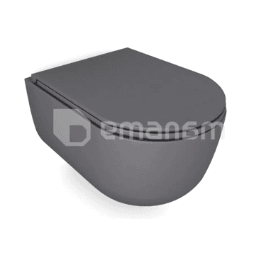 დასაკიდი უნიტაზი თავსაფრით GALASSIA Dream Matt grey 52x36 სმ