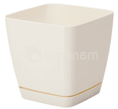 პლასტმასის ქოთანი FORM PLASTIC Toscana square 0732-001 Ø15 კრემი