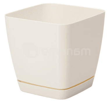 პლასტმასის ქოთანი FORM PLASTIC Toscana square 0732-001 Ø15 კრემი