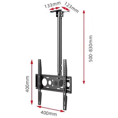 ტელევიზორის საკიდი ჭერზე Allscreen C512B, 40"-70", TV Ceiling Mount, Black