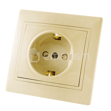 როზეტი TDM SQ1814-0116 1 დამიწებით სპილოს ძვლისფერი