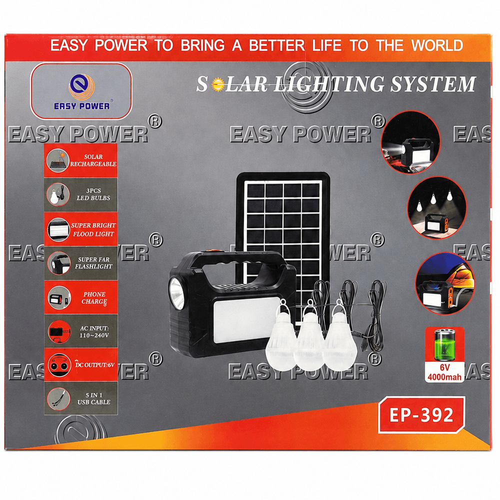 LED ფარანი AIMON GROUP LIMITED EASY POWER EP-392 6V 4Ah ნაცრისფერი/ნარინჯისფერი