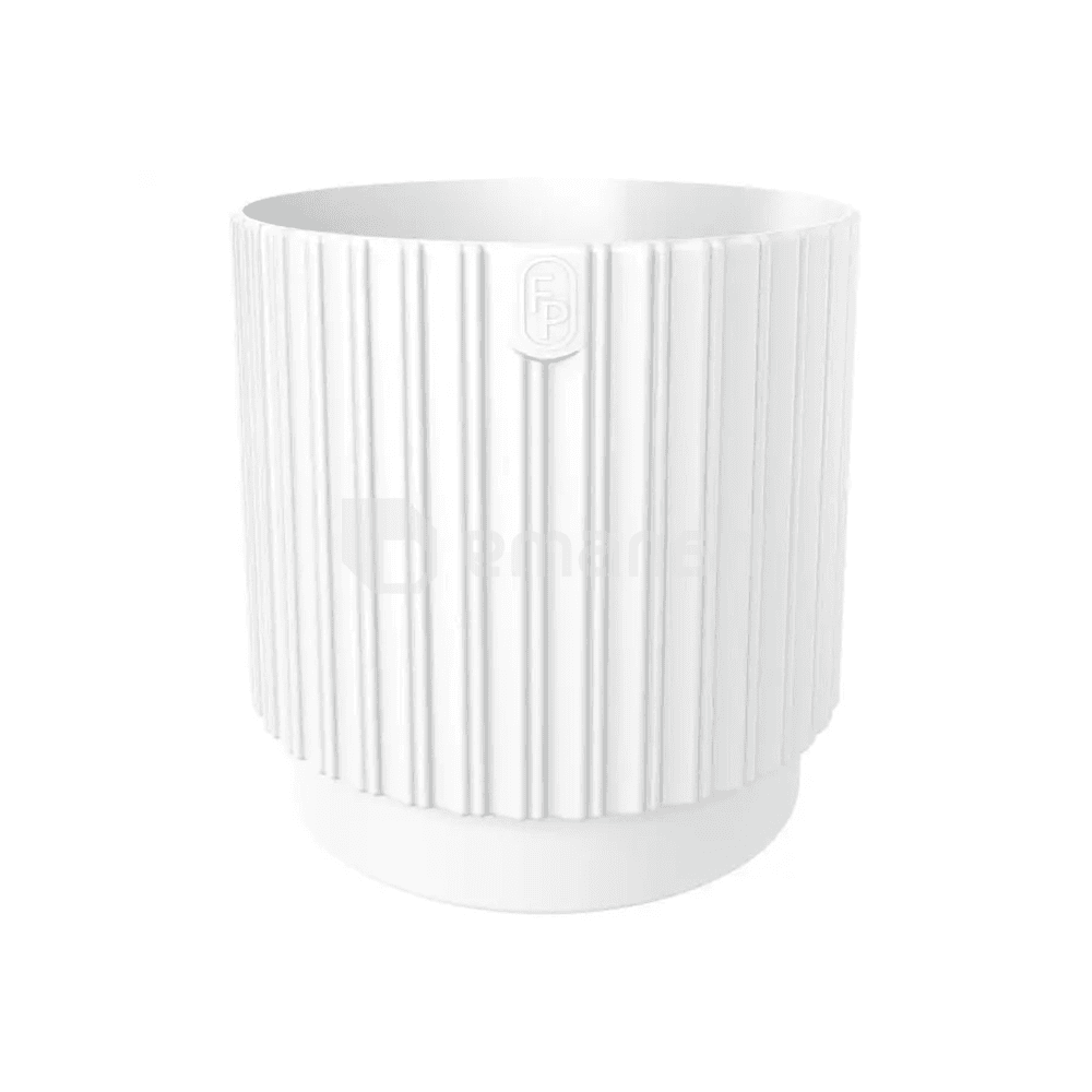 ქოთანი ყვავილის FORM-PLASTIC Mika Cyli Petit Eco Recycled 14 white
