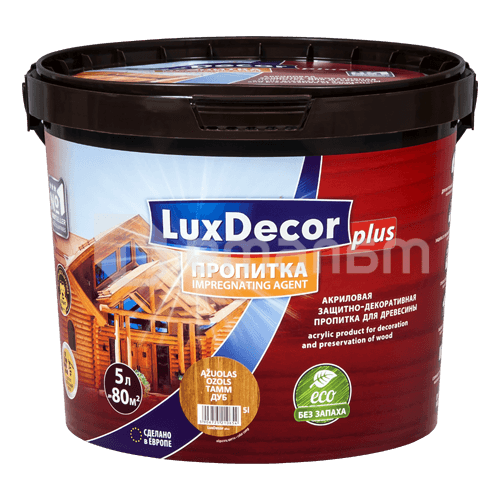 გამჟღენთი LuxDecor plius+ თეთრი 5 ლ