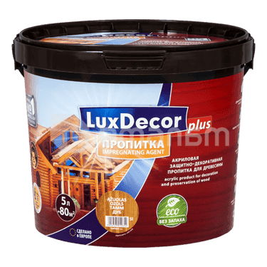 გამჟღენთი LuxDecor plius+ თეთრი 5 ლ