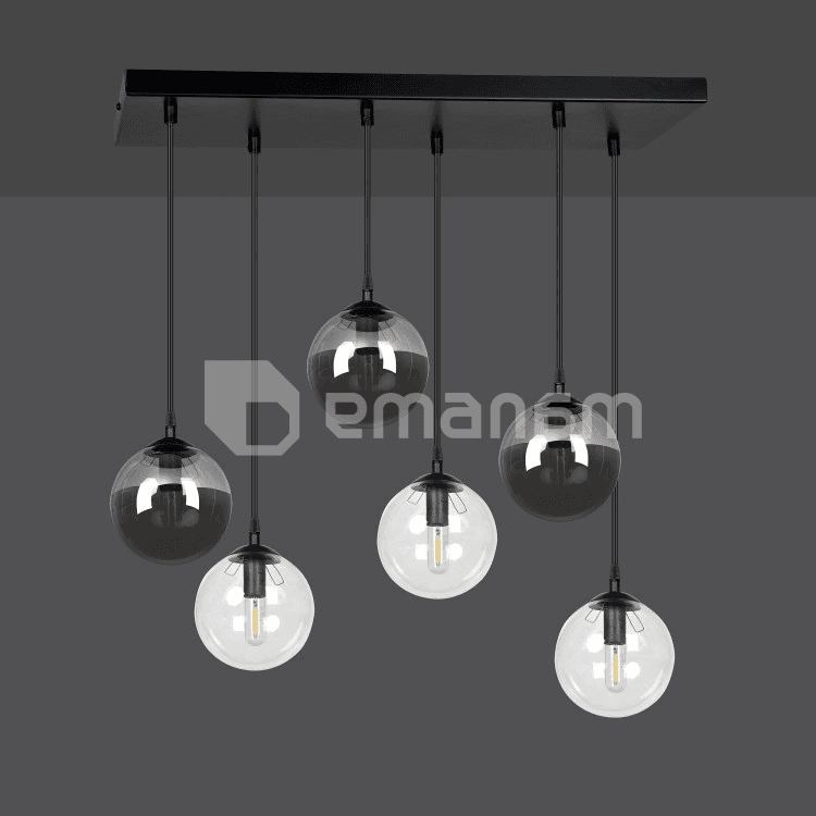 საკიდი EMIBIG Cosmo 6 E14 6x MAX 40W შავი მიქსი 2