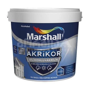 საღებავი ექსტ.akrikor siliconedacrylic marshall 15ლტ თეთრი