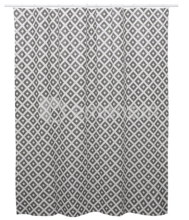 აბაზანის ფარდა კაუჭებით Bisk Kira Basic Multi 180x200 სმ