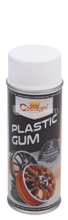 სპრეი საღებავი პლასტიკური რეზინა Champion Plastic gum თეთრი 400 მლ