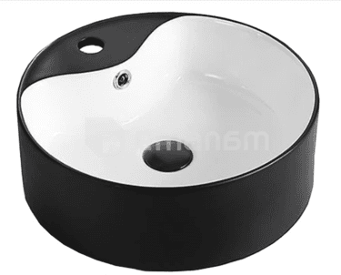 ხელსაბანი Osis Art basin დასადგამი 8002MB შავი თეთრი