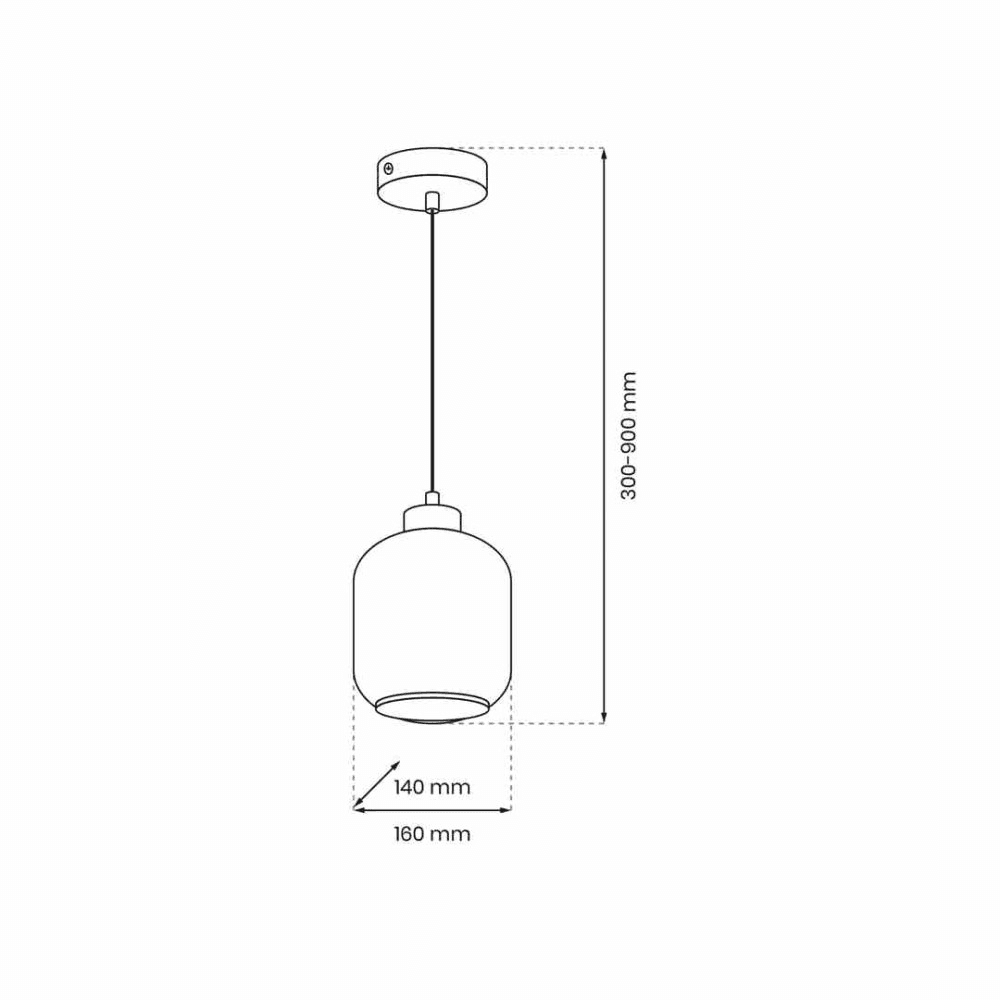 საკიდი სანათი Milagro MLP8367 1 E27 SOMBRA CLEAR