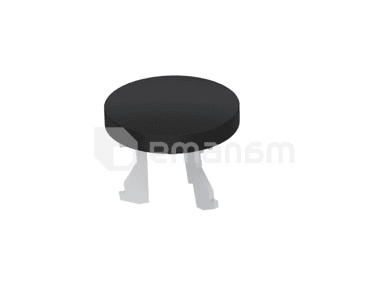 დეკორატიული ხუფი ხელსაბნის  IZYAPI TYPE C-Black Matt