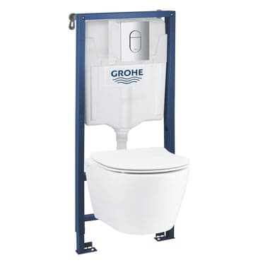 კომპლექტი Grohe Solido 4-in-1 Rapid SL+WC Serel Sp26 Rimless+Arena Cosmopolitan flush plate