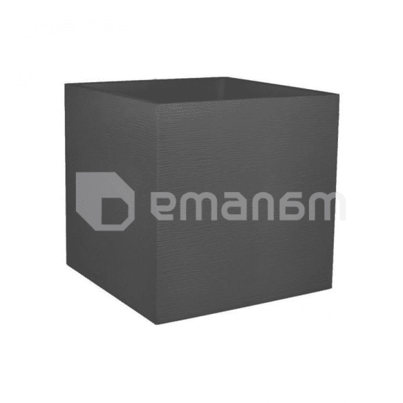 ქოთანი პლასტმასის EDA Plastiques POT CARRE GRAPHIT 49,5x49,5x49,5სმ 57ლ