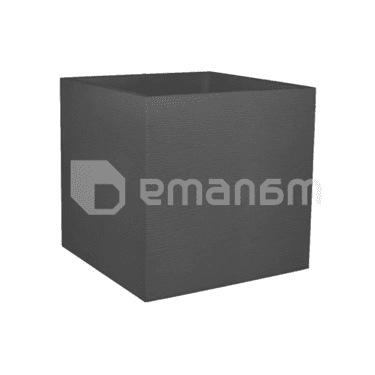 ქოთანი პლასტმასის EDA Plastiques POT CARRE GRAPHIT 49,5x49,5x49,5სმ 57ლ