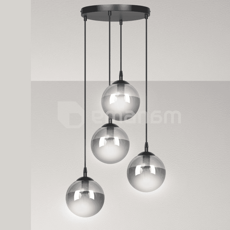 საკიდი EMIBIG Cosmo Premium 4 E14 4x MAX 40W შავი გრაფიტი