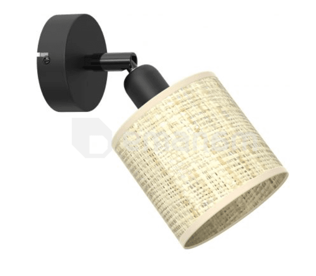 სპოტი Luminex Rattan 1 E14 Ø100 h100 შავი როტანგი 5294