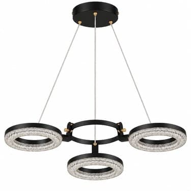 ჭაღი Bella Mita 8854-3C 48W შავი ოქროსფერი BK+FG