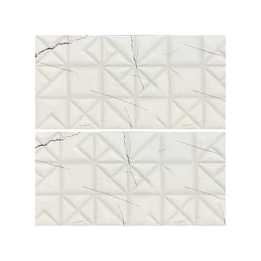 კერამოგრანიტი Vizhen white decor 29.45x59.45