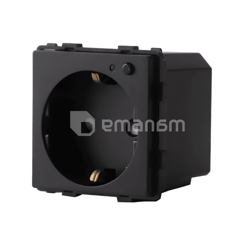 როზეტი ჩარჩოს გარეშე Socket Elegant დამიწებით და შტორებით 16A Wireless Wi-Fi ნაცრისფერი